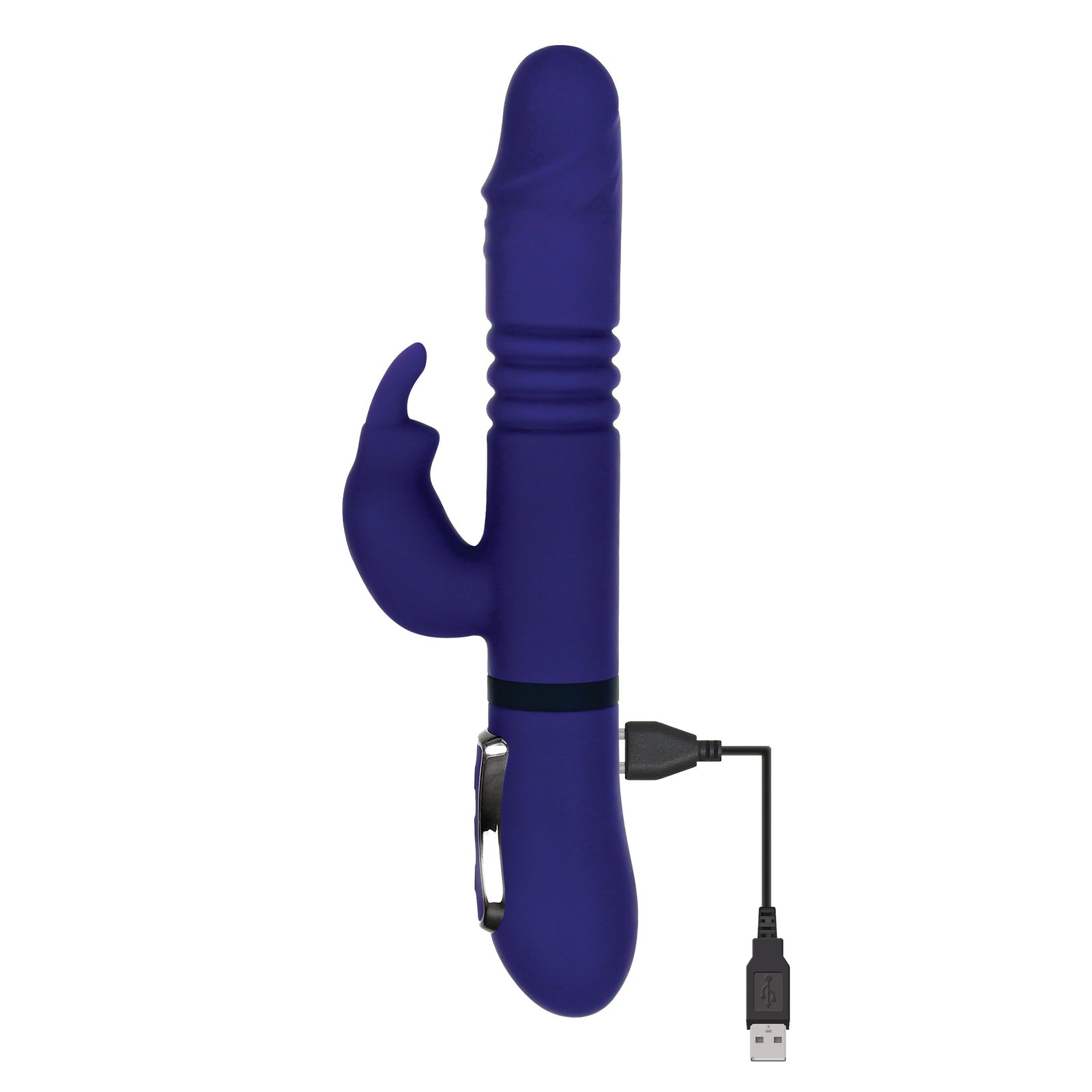 Evolved - Gender X All In One Thrusting Rotating Rabbit Vibrator (Blue) - Blue - Rabbit Dildo (Vibration) Rechargeable