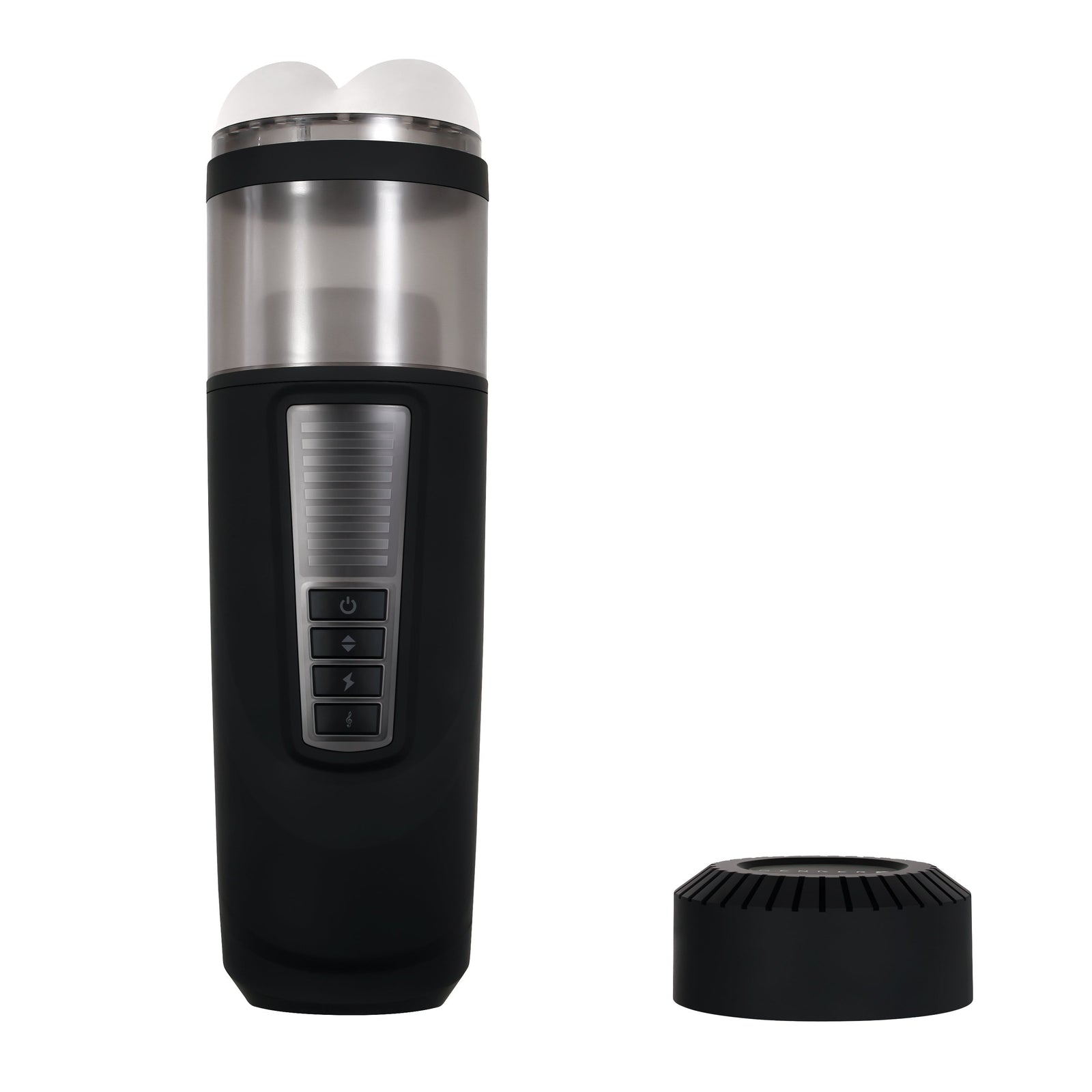 Evolved - Gender X Message In A Bottle Spinning Thrusting Stroker Masturbator (Black) - Black - Masturbator Soft