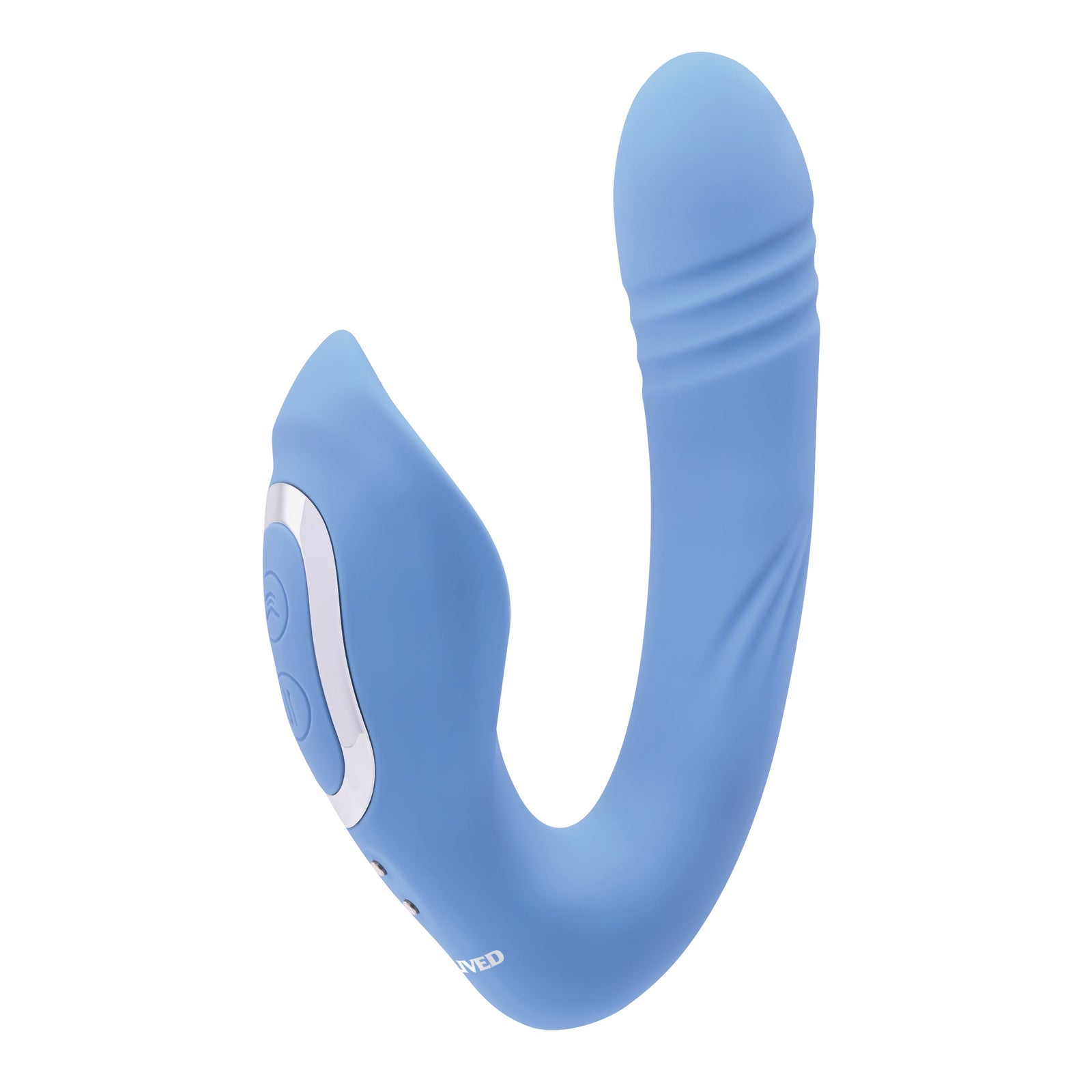 Evolved - Tap and Thrust Curved Vibrator (Blue) - Blue - Prostate Massager (Vibration) Rechargeable