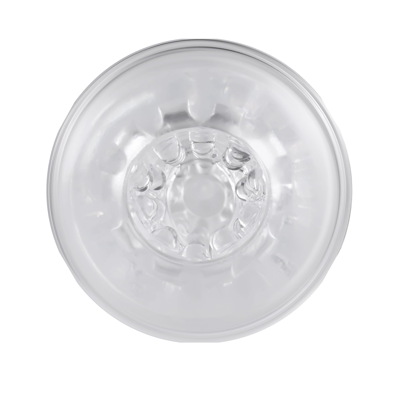 Evolved - Gender X Double Fantasy Stroker Masturbator with Vibrating Cock Ring (Clear) - Clear - Masturbator Soft