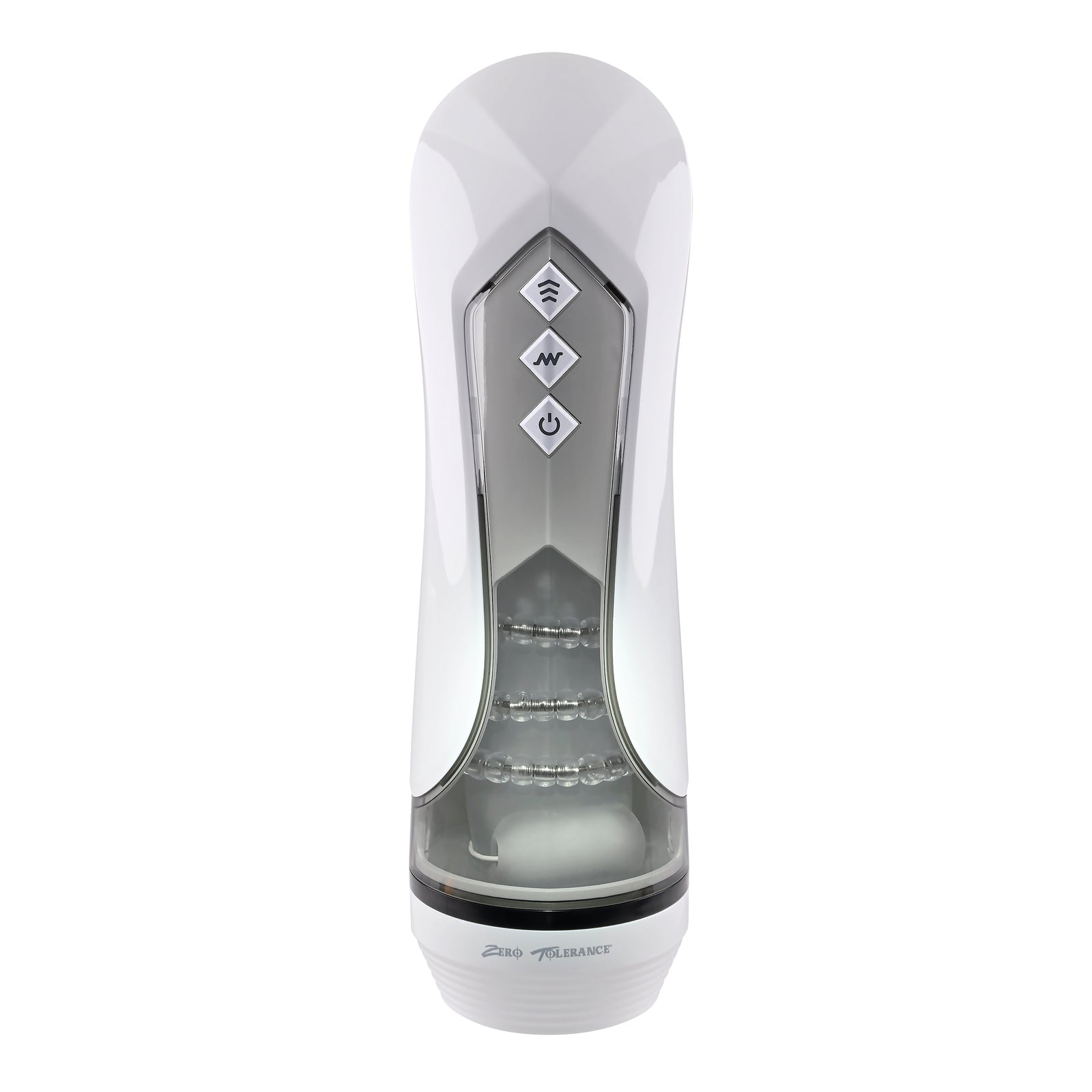 Zero Tolerance - Stroking Buddy Vibrating Stroker Masturbator (White) - White - Masturbator Soft Stroker (Vibration)