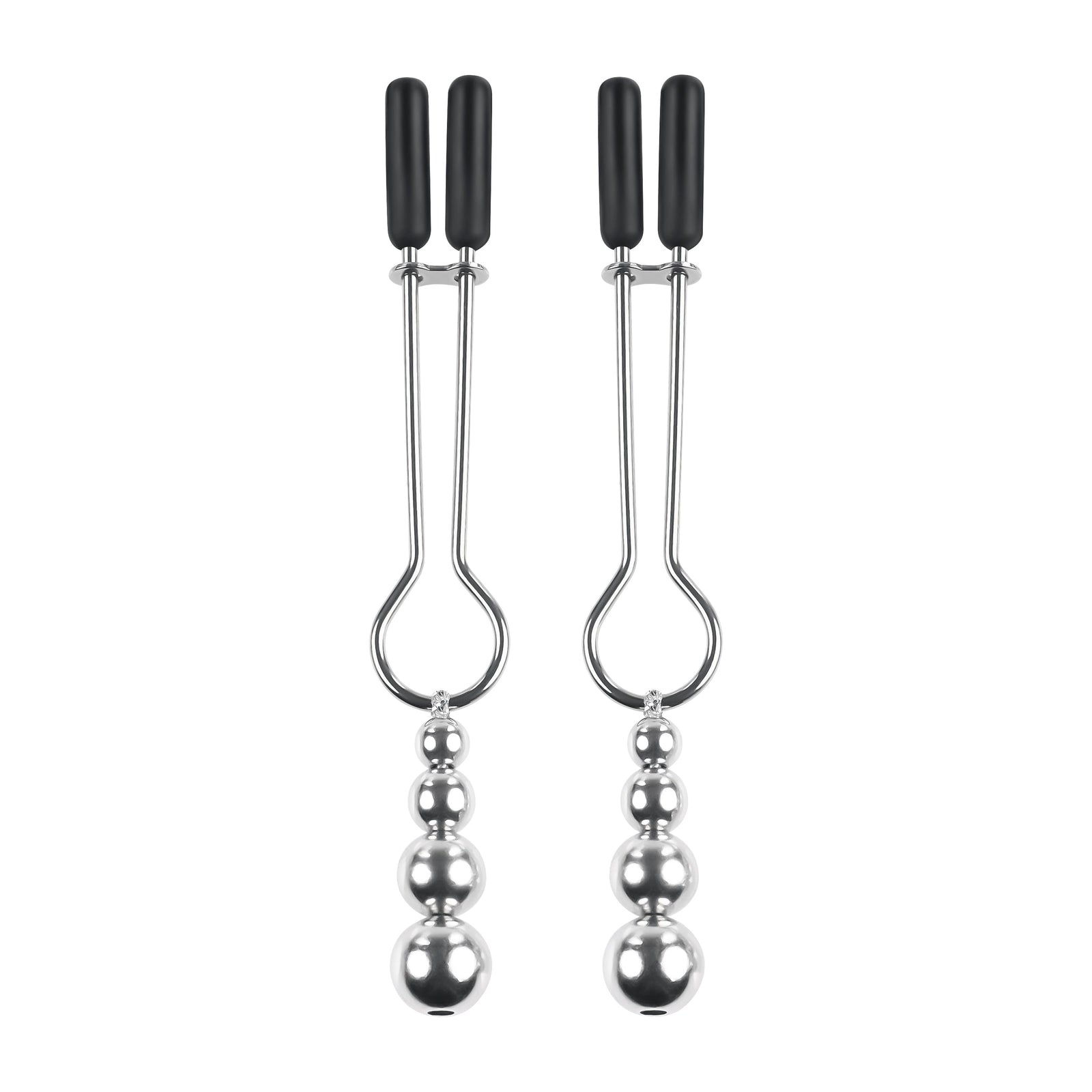 Selopa - Beaded Nipple Clamps - Silver - Nipple Clamps (Non Vibration)