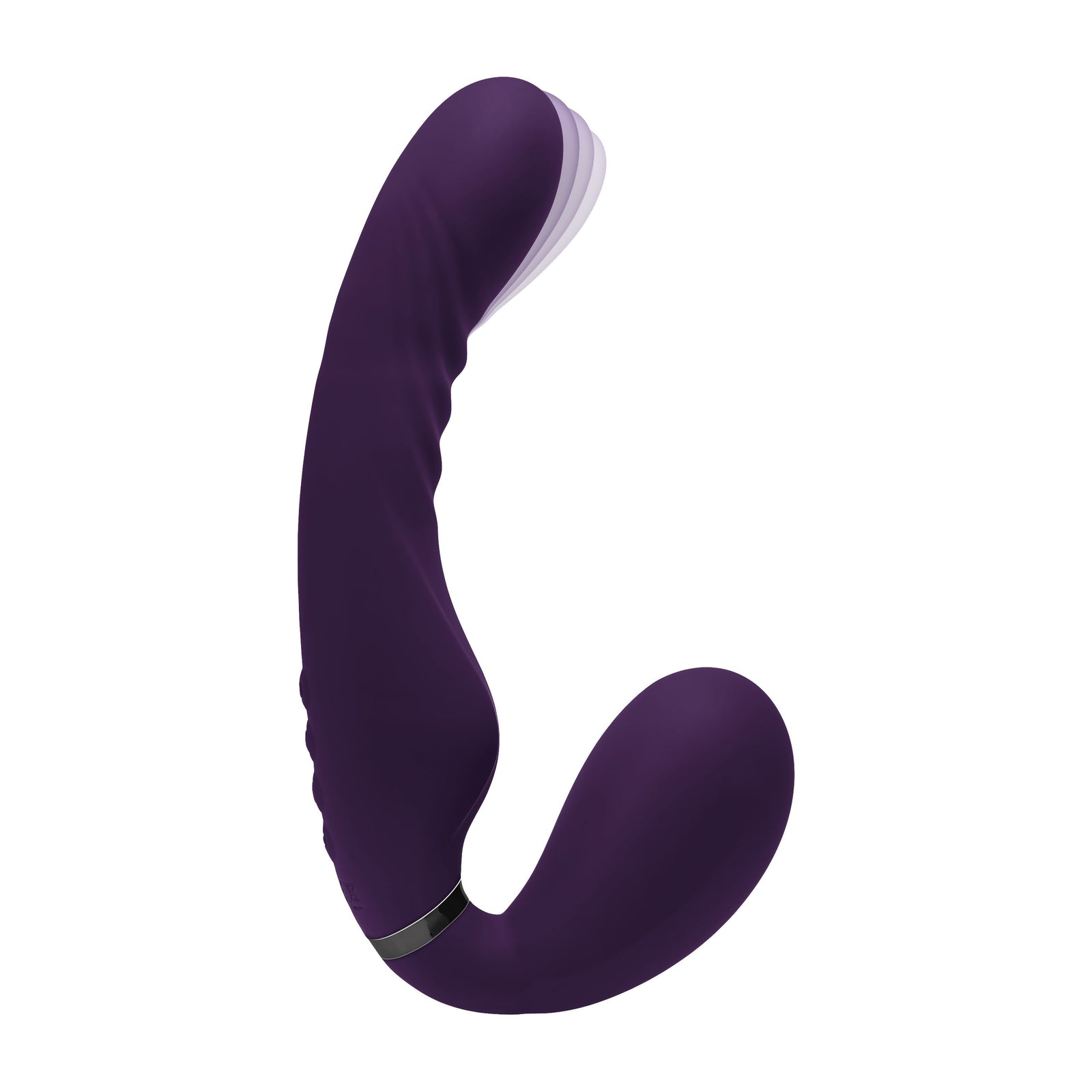 Evolved - Share The Love Strapless Strap On (Purple) - Purple - Strap On with Dildo for Reverse Insertion (Vibration)