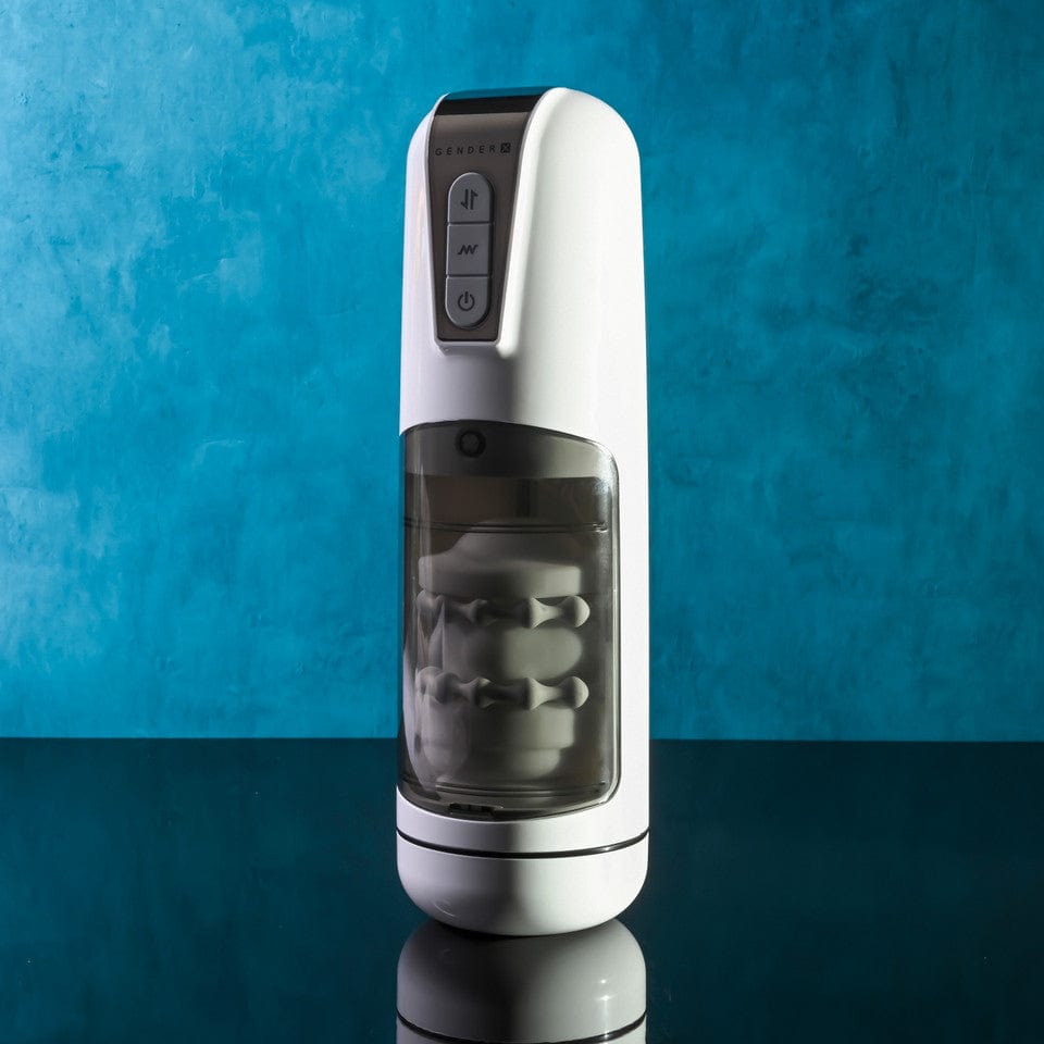 Evolved - Gender X Get Your Stroke On Thursting Vibrating Masturbator (White) EV1174 CherryAffairs