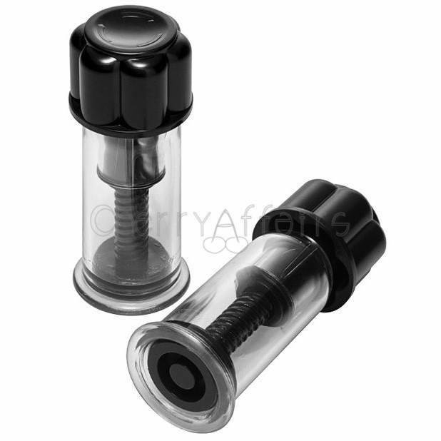 Master Series - Maxxx Power Twist Nipple Suckers (Black) Nipple Pumps (Non Vibration) - CherryAffairs Singapore