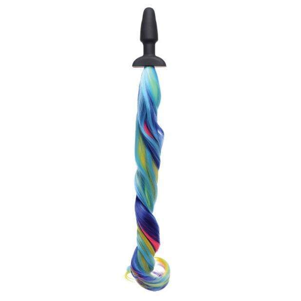 XR - Tailz Rainbow Pony Tail Anal Plug (Black) Anal Plug (Non Vibration)