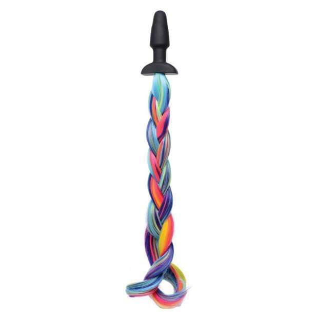 XR - Tailz Rainbow Pony Tail Anal Plug (Black) Anal Plug (Non Vibration)