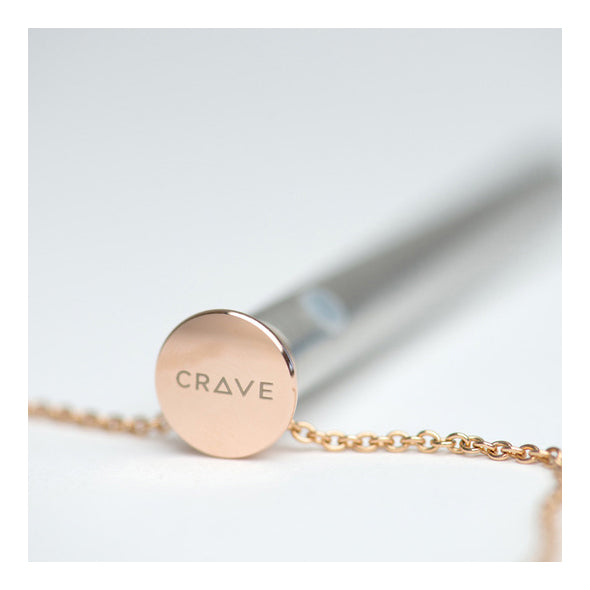 Crave - Vesper Vibrator Necklace (Rose Gold) - Silver - Discreet Toys