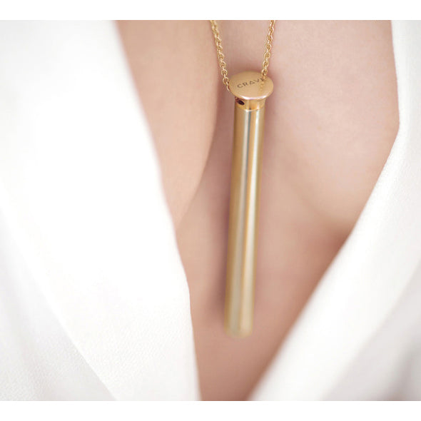 Crave - Vesper Vibrator Necklace (Gold) - Gold - Discreet Toys