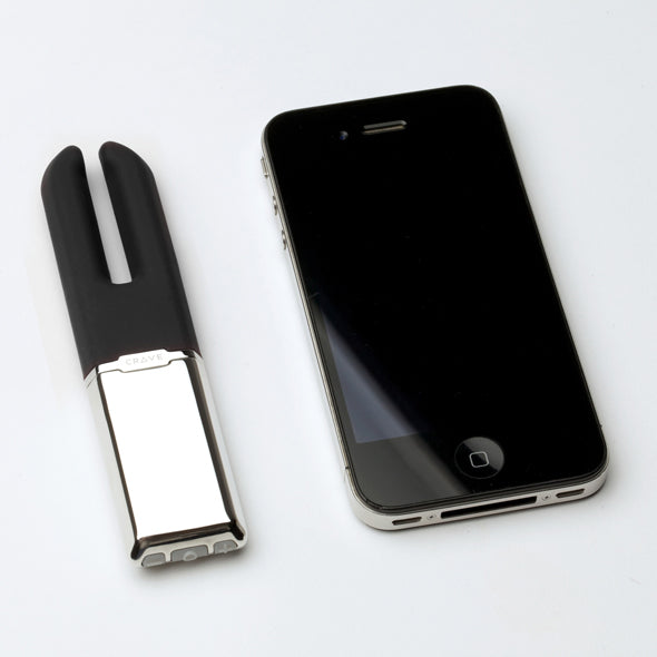 Crave - Duet Vibrator (Black) - Black - Discreet Toys