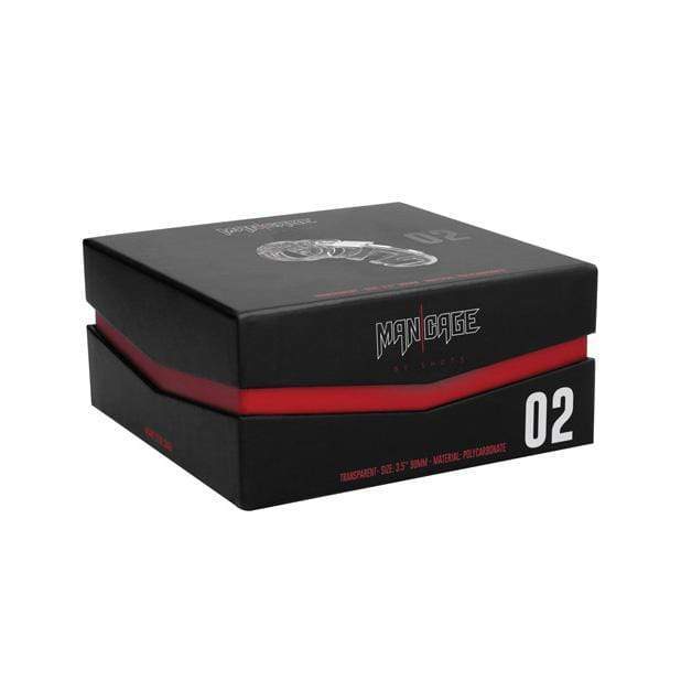 Shots - Man Cage Chastity Cock Cage Model 2 3.5" (Clear) Plastic Cock Cage (Non Vibration) 8714273290564 CherryAffairs