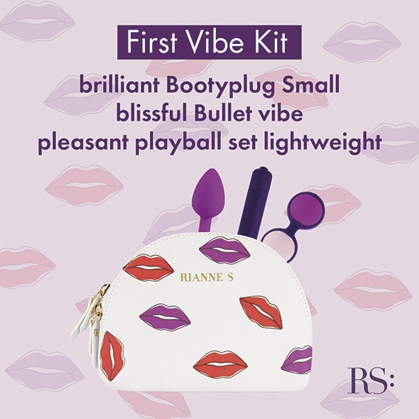 Rianne S - Essentials First Vibe Kit Anal Plug Vibrator Kegel Balls (Purple) Bullet (Vibration) Non Rechargeable 8717903272343 CherryAffairs