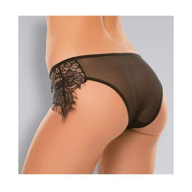 Allure Lingerie - Adore Lavish & Lace Crotchless Panty O/S (Black) Lingerie (Non Vibration) Durio Asia