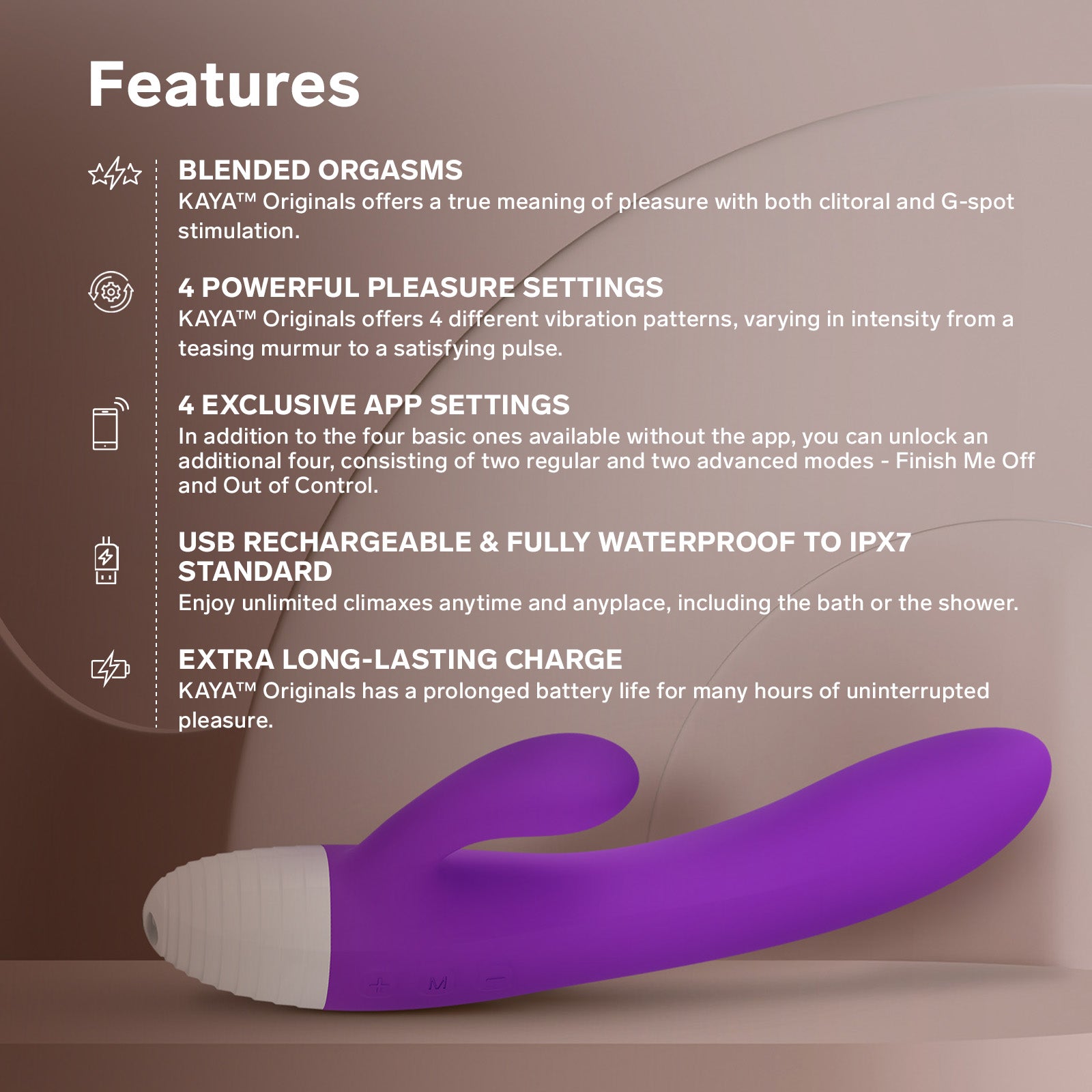 LELO - Originals KAYA App-Controlled Rabbit Vibrator (Purple)