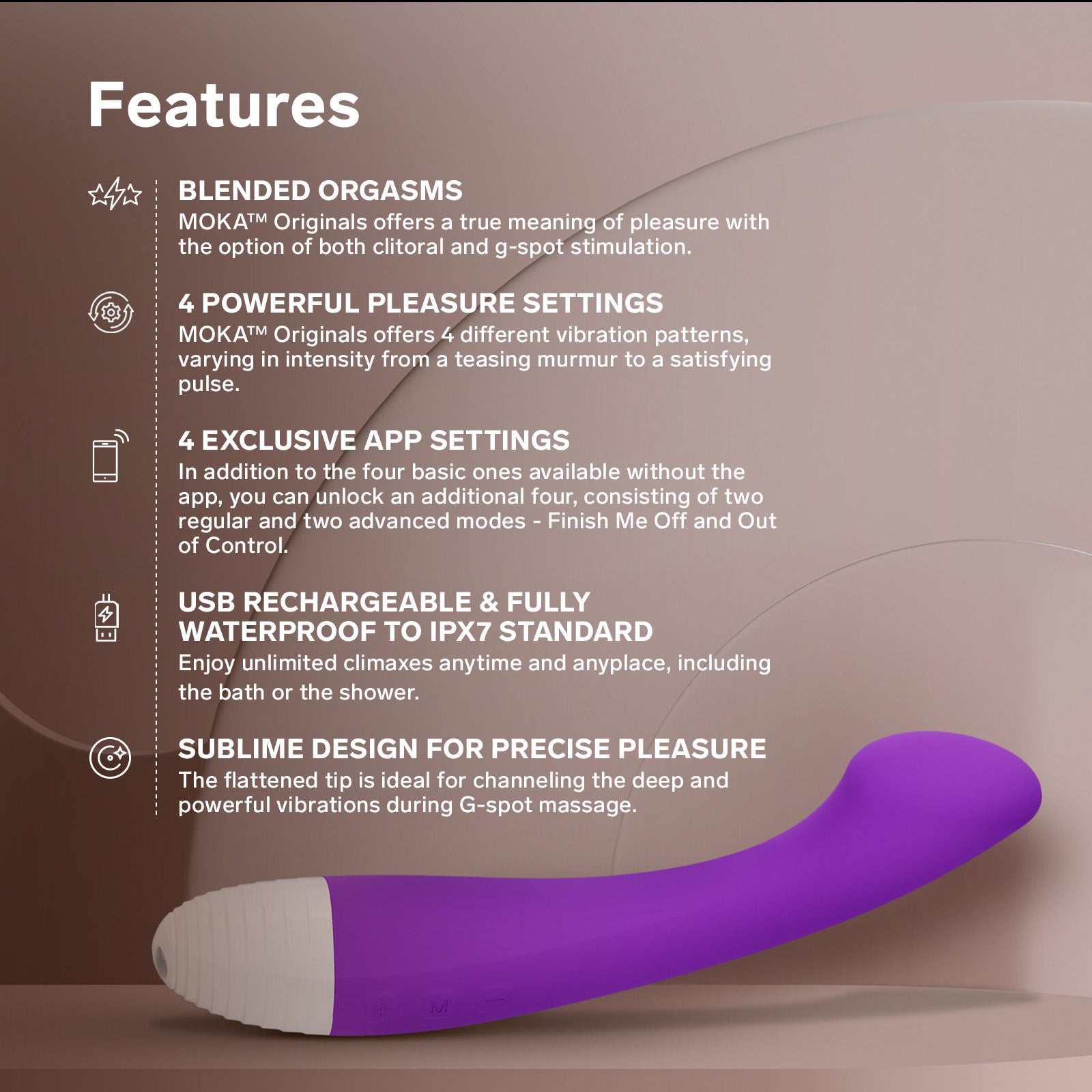 LELO - Originals MOKA App-Controlled G Spot Vibrator (Purple)