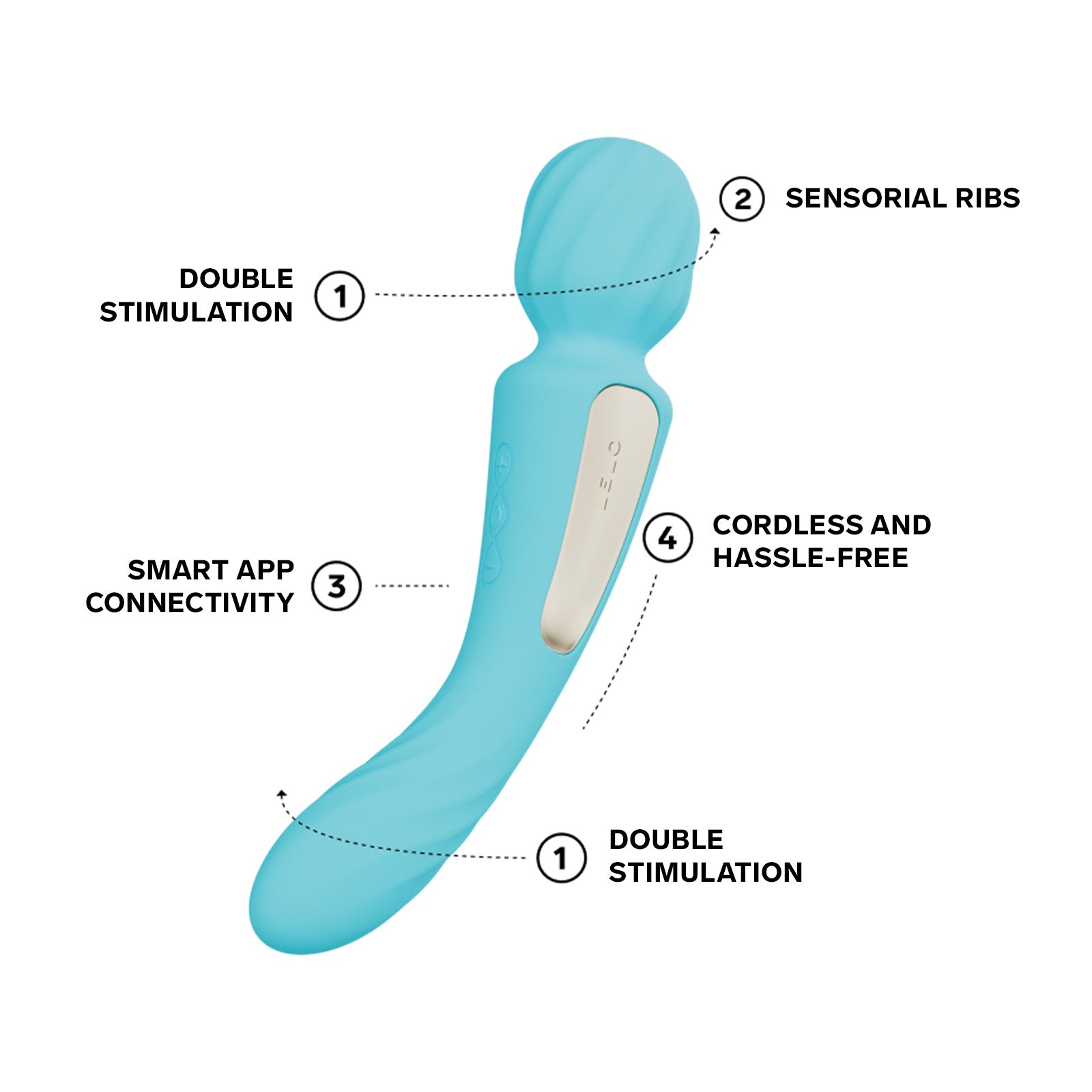LELO - Switch App-Controlled Double Sided Wand Massager Vibrator