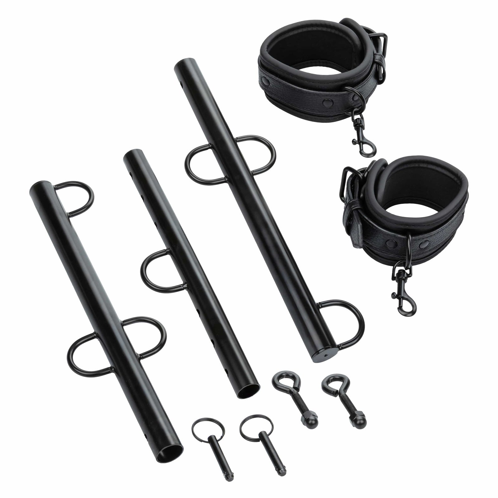California Exotics - Nocturnal Collection Spreader Bar with Cuffs (Black) CE2119 CherryAffairs