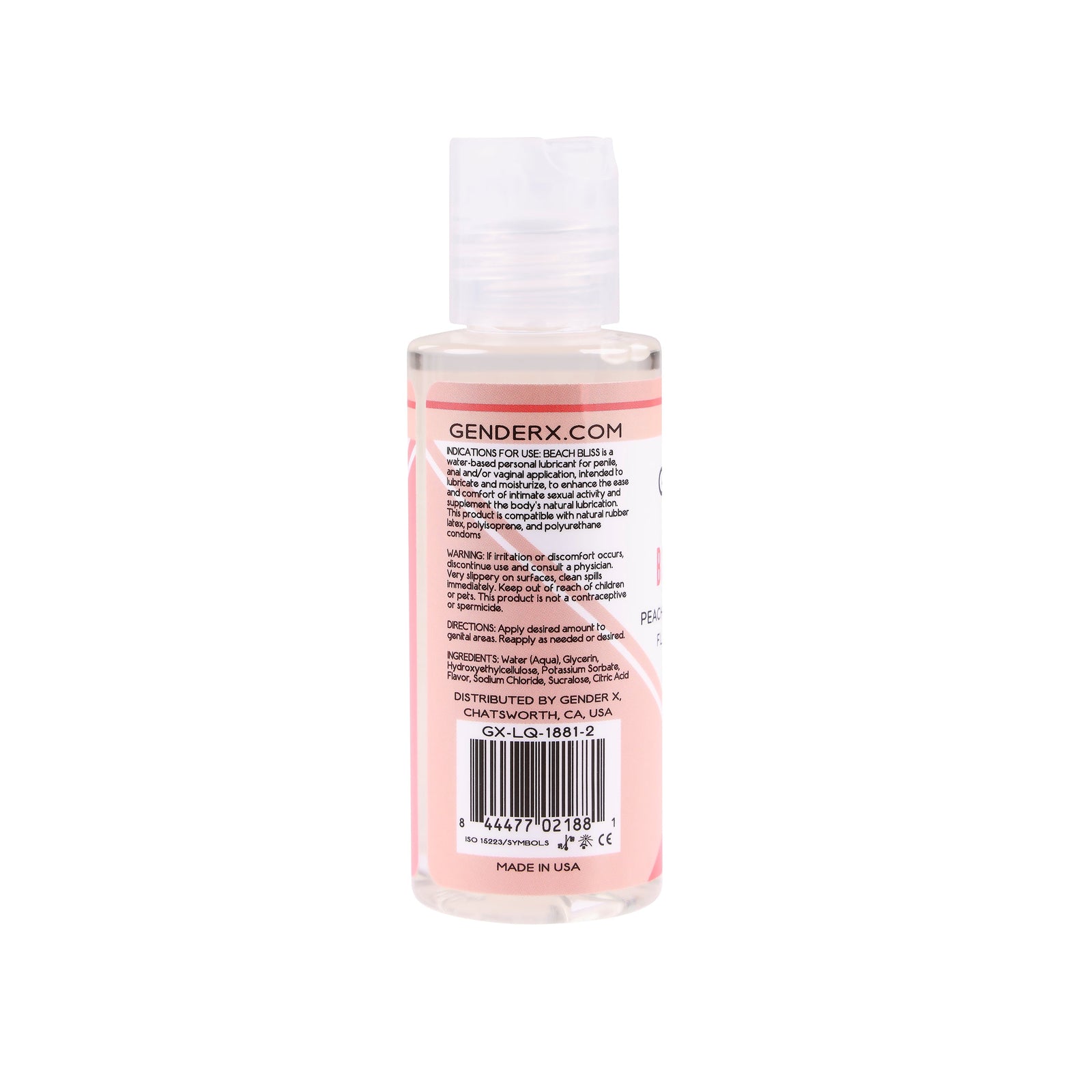 Evolved - Gender X Beach Bliss Peach Orange Cranberry Flavored Lube - Lube (Water Based)