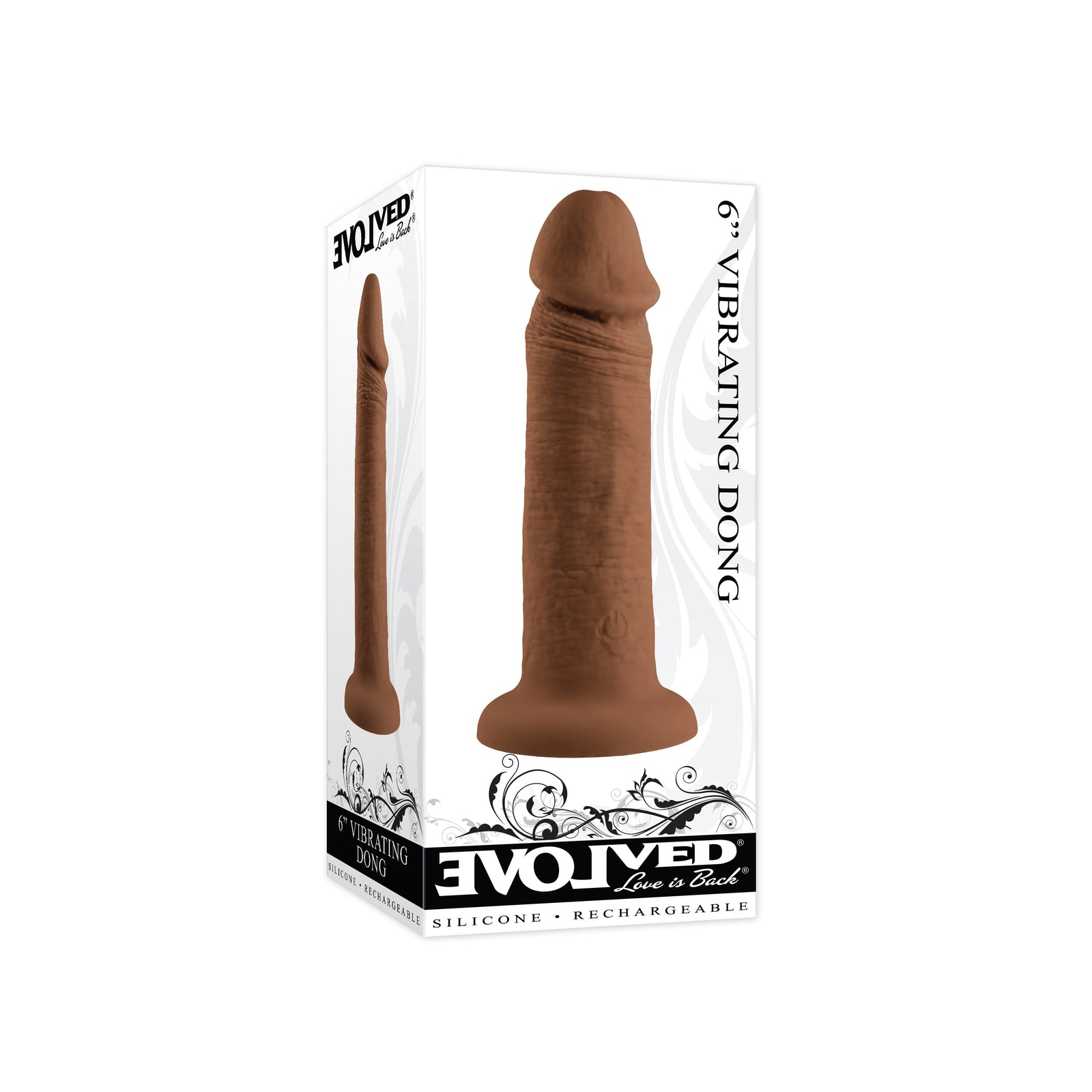 Evolved - Vibrating Realistic Dong 6’’ - Realistic Dildo with suction cup (Vibration) Rechargeable
