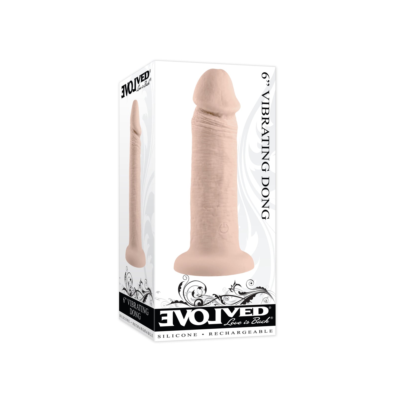 Evolved - Vibrating Realistic Dong 6’’ - Realistic Dildo with suction cup (Vibration) Rechargeable