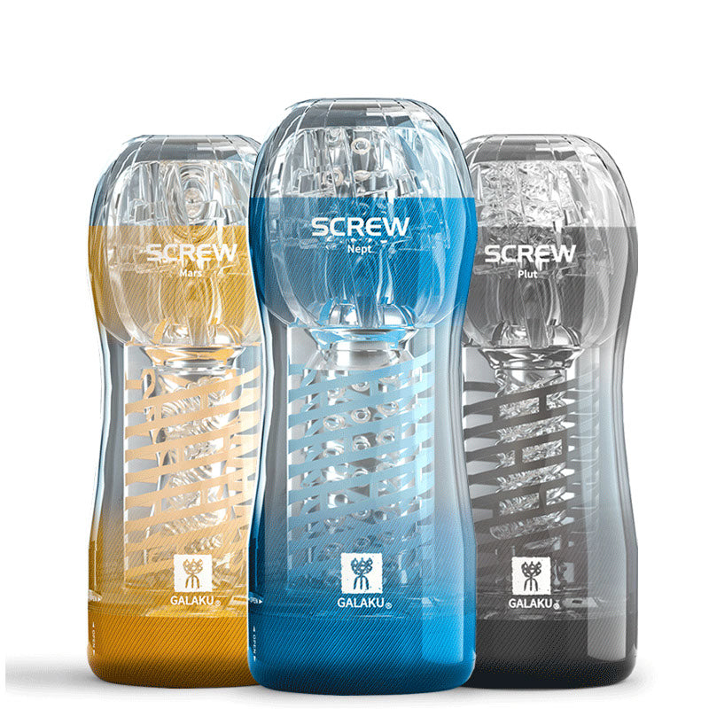 Galaku - Screw Suction Onacup Stroker Masturbator Cup - Masturbator Resusable Cup (Non Vibration)