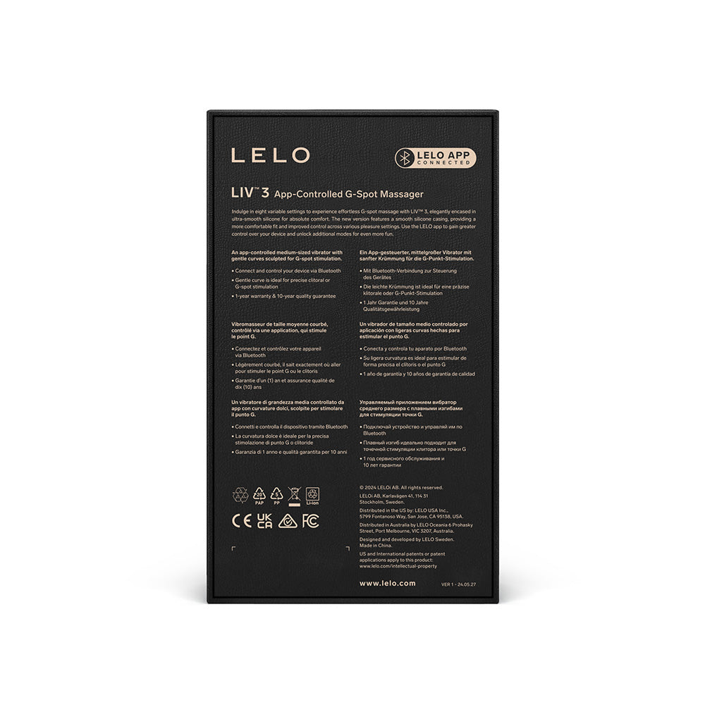 LELO - Liv 3 G Spot Vibrator - G spot Dildo (Vibration) Rechargeable