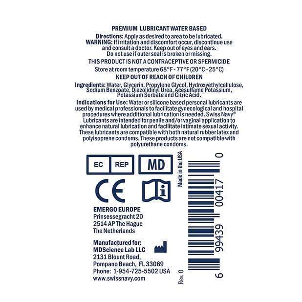 Swiss Navy - Water Based Premium Lubricant CherryAffairs