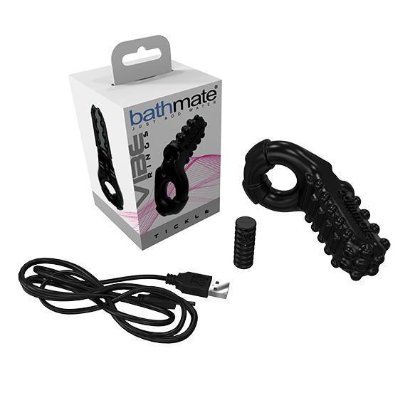 Bathmate - Vibe Ring Tickle Rechargable Cock Ring (Black) Silicone Cock Ring (Vibration) Rechargeable Singapore