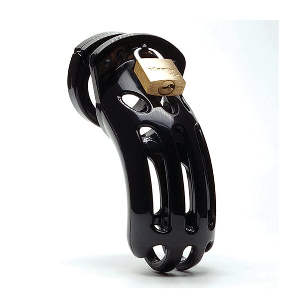 CBX - The Curve 3 3/4&quot; Curved Cock Cage and Lock Chastity Set (Black) Plastic Cock Cage (Non Vibration) 625416699 CherryAffairs