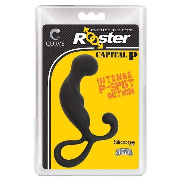 Curve Novelties - Rooster Capital P Silicone Silk Prostate Massager (Black) Prostate Massager (Non Vibration) Durio Asia