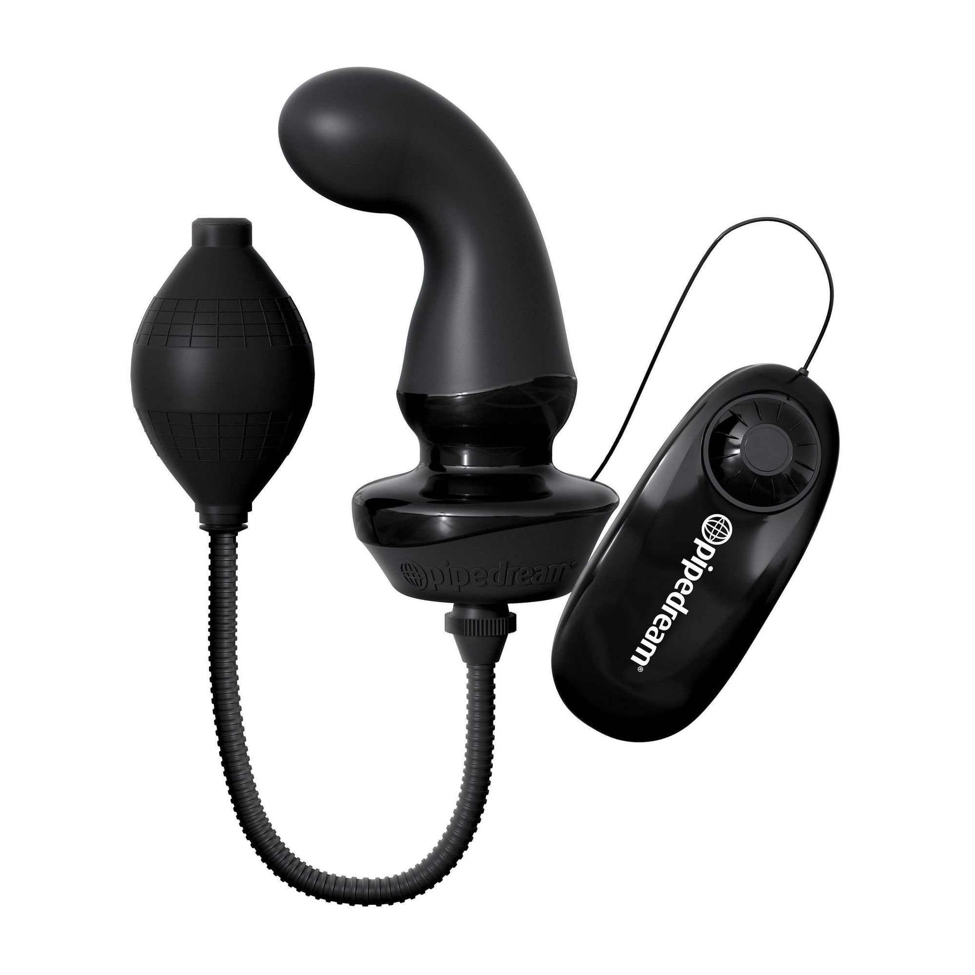 Pipedream - Anal Fantasy Elite Collection Inflatable P-Spot Massager (Black) Expandable Anal Plug (Non Vibration)