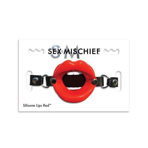 S&M - Sex & Mischief Silicone Lips Mouth Gag (Red) Ball Gag 646709099435 CherryAffairs