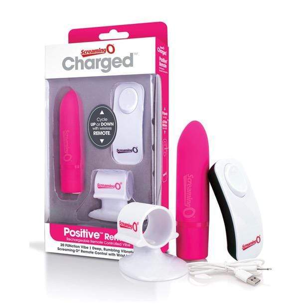 TheScreamingO - Charged Positive Remote Control Vibrator (Pink) Bullet (Vibration) Rechargeable