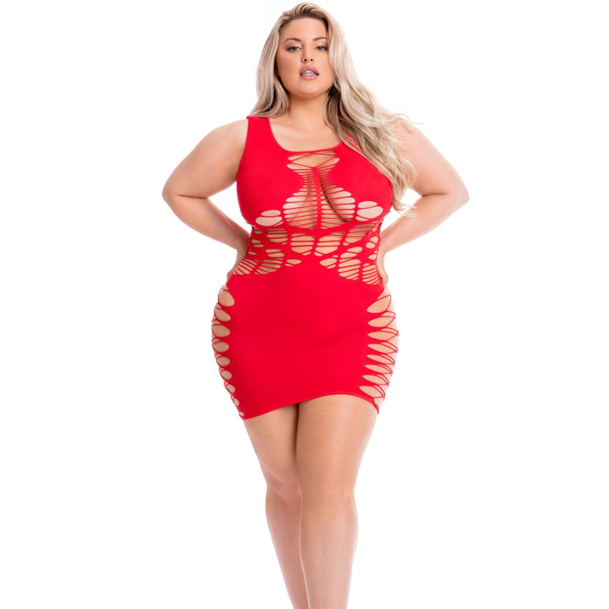 Pink Lipstick - Dynamite Diva Dress Costume Queen (Red) Dresses 017036487798 CherryAffairs