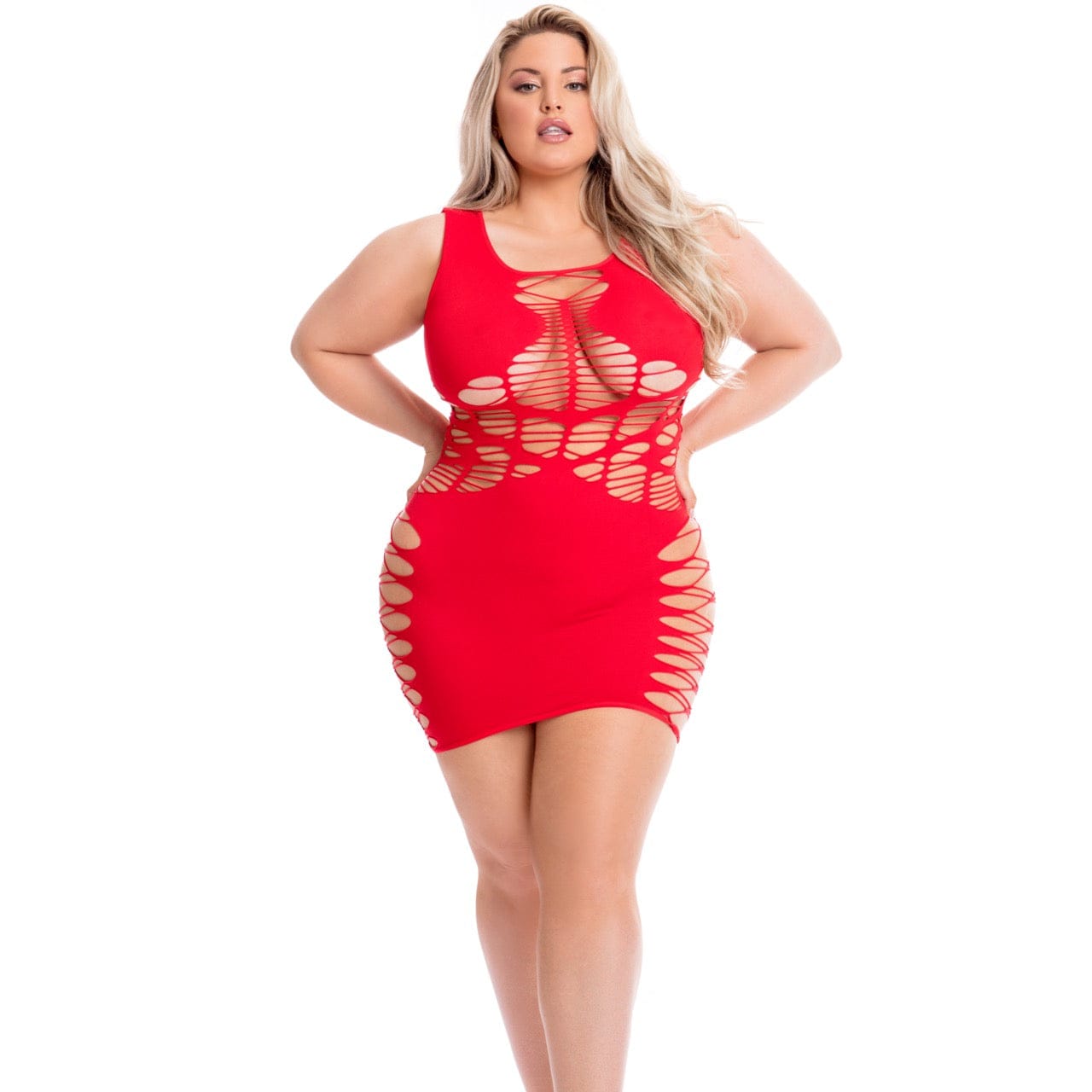 Pink Lipstick - Dynamite Diva Dress Costume Queen (Red) Dresses 017036487798 CherryAffairs