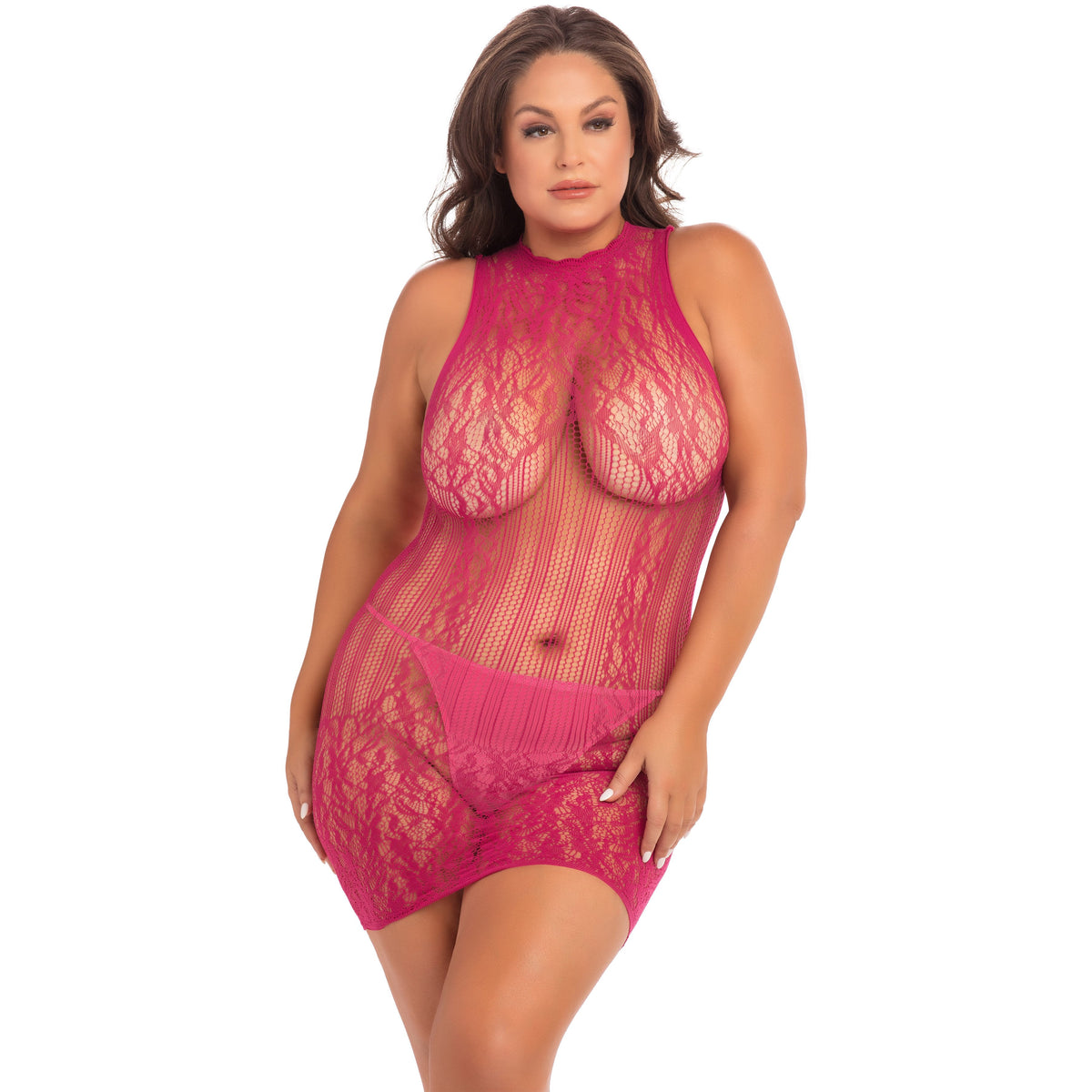 Rene Rofe - Reckless Lace Mini Dress Costume Queen (Pink) - Pink / Queen - Dresses