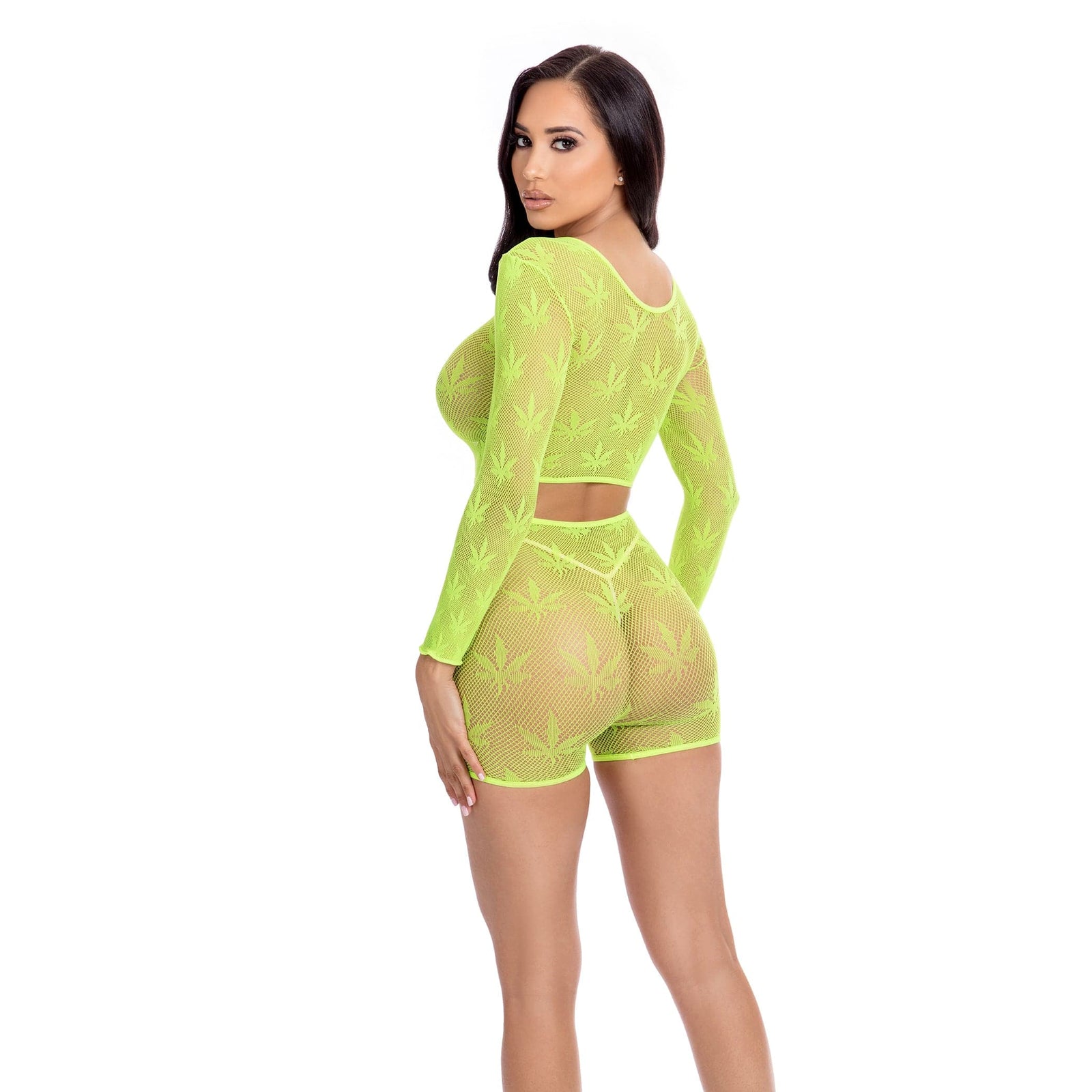 Pink Lipstick - Leaf It To Me Short Costume Set O/S (Green) Costumes 017036839627 CherryAffairs