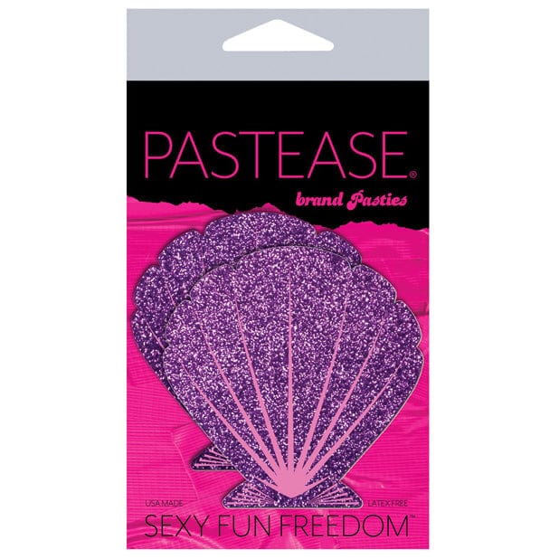 Pastease - Premium Mermaid Glitter Seashell Pasties Nipple Covers O/S (Purple/Pink) Nipple Covers 036663318855 CherryAffairs