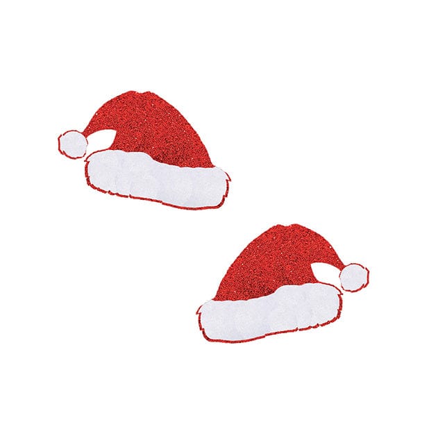 Neva Nude - Freaking Awesome Glitter Santa Hat Pasties Nipple Cover O/S (Red) Nipple Covers 045923593406 CherryAffairs