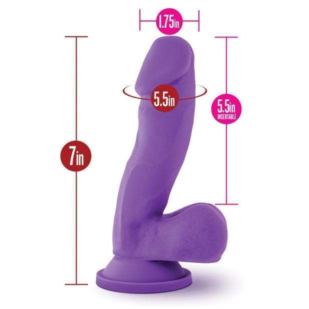 Blush Novelties - Ruse Juicy Pleasure Dildo 7" (Purple) Realistic Dildo with suction cup (Non Vibration) 49008210264 CherryAffairs