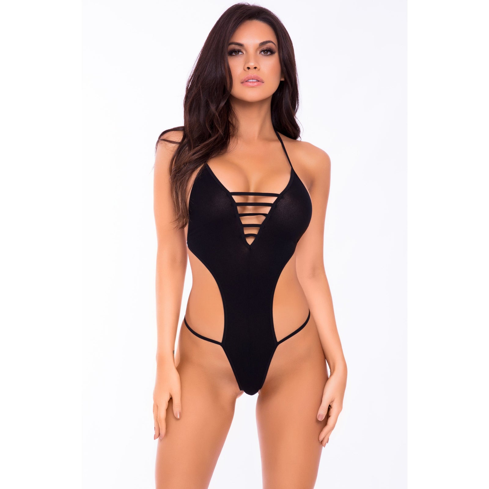 Pink Lipstick - V Is For Vixen Bodysuit Costume M/L (Black) Costumes 017036879425 CherryAffairs