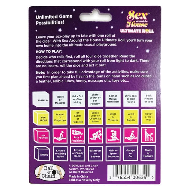 Doc Johnson - Sex Around the House Ultimate Roll Adult Dice Game Games 176554006390 CherryAffairs
