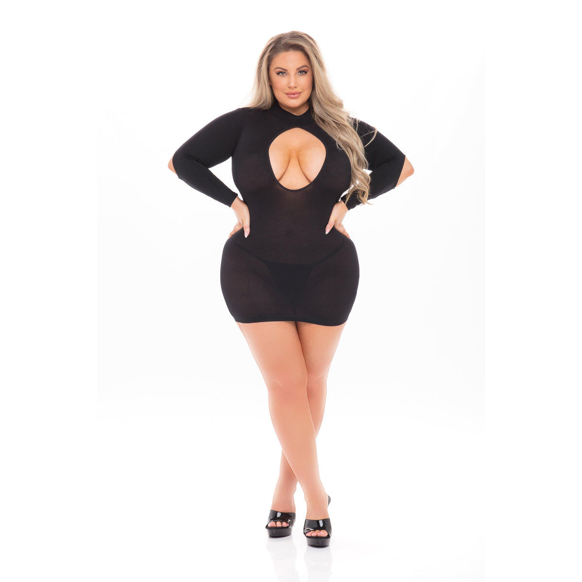 Pink Lipstick - Devilish Backless Dress Costume Queen (Black) Dresses 0196018134414 CherryAffairs