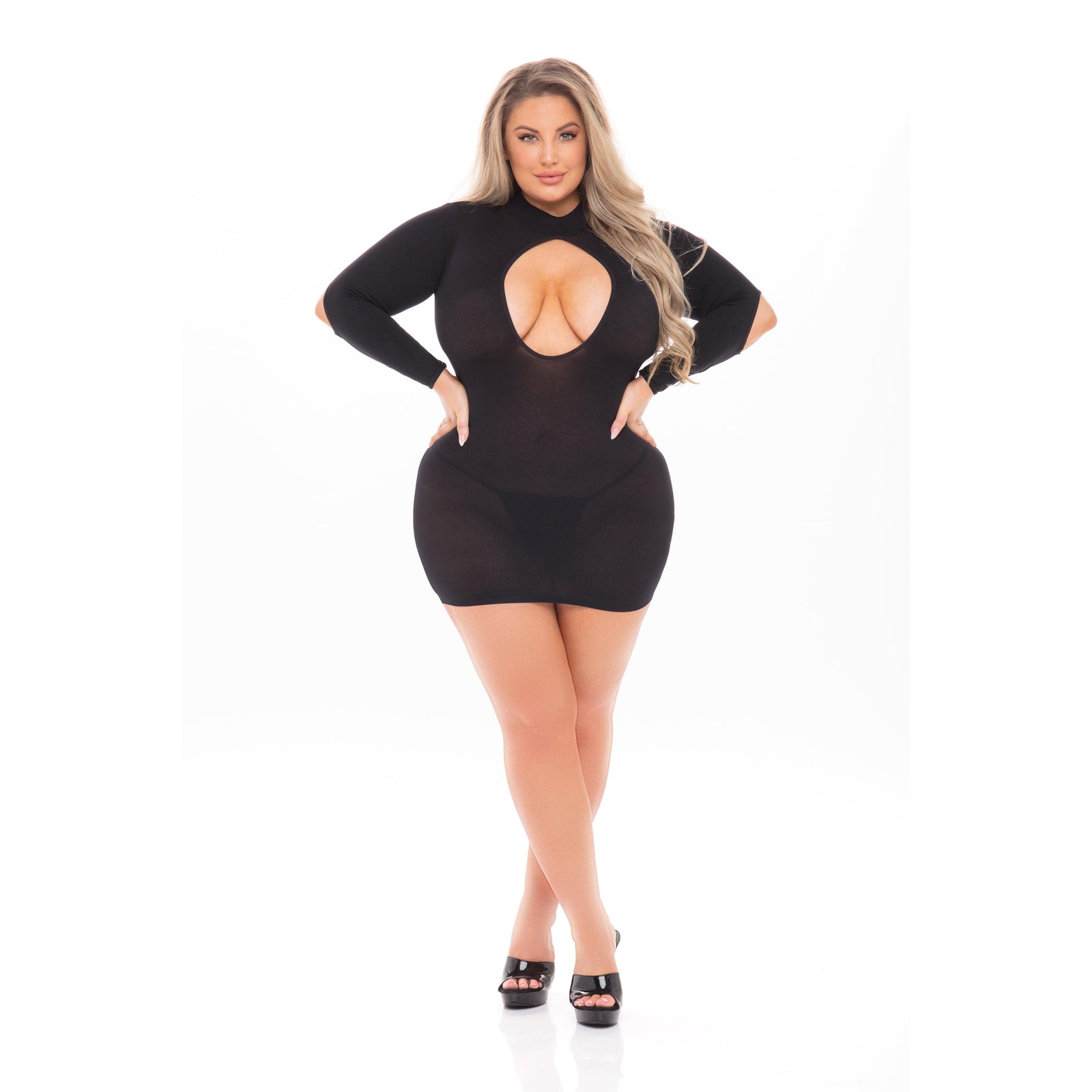 Pink Lipstick - Devilish Backless Dress Costume Queen (Black) Dresses 0196018134414 CherryAffairs