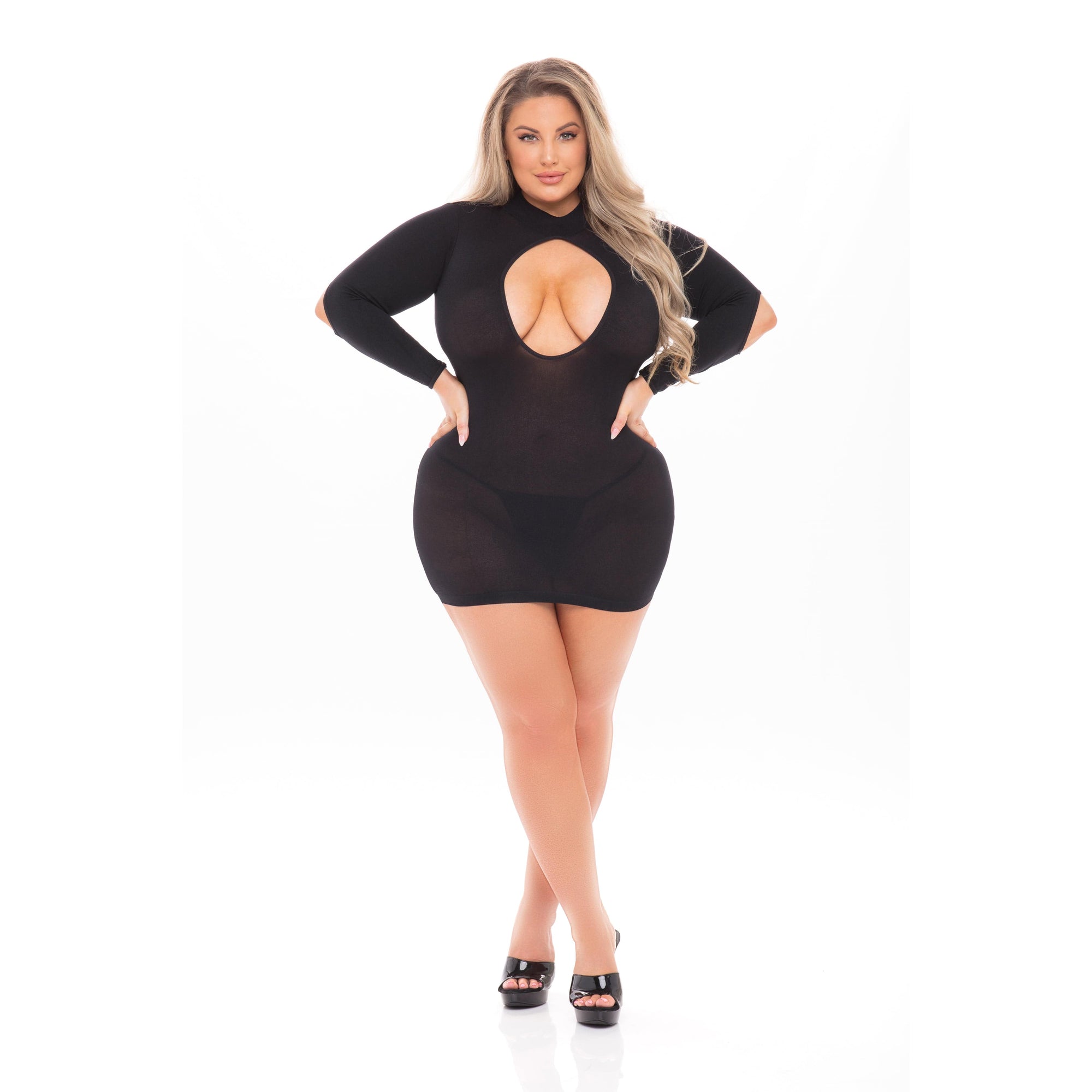 Pink Lipstick - Devilish Backless Dress Costume Queen (Black) Dresses 0196018134414 CherryAffairs