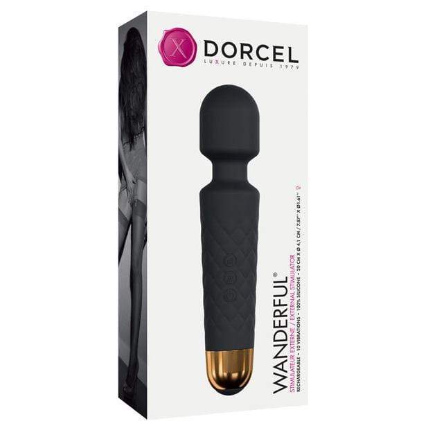 Dorcel - Wanderful Rechargeable Wand Massager (Black/Gold) Wand Massagers (Vibration) Rechargeable 3700436071465 CherryAffairs