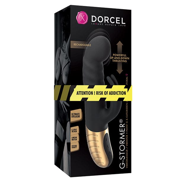 Dorcel - G Stormer Thrusting G Spot Rabbit Vibrator (Black/Gold) Rabbit Dildo (Vibration) Rechargeable 622634817 CherryAffairs
