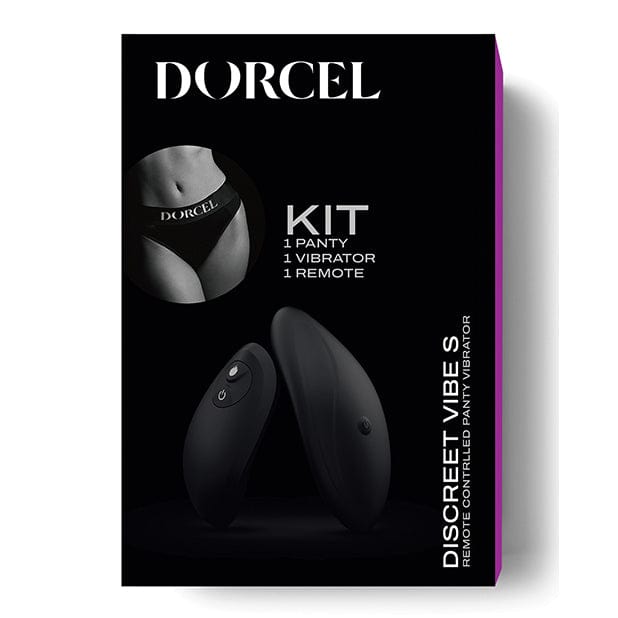 Dorcel - Discreet Warming Panty Vibrator with Panty Small (Black) Panties Massager Remote Control (Vibration) Rechargeable 622629345 CherryAffairs