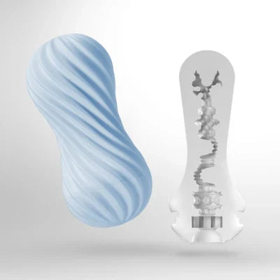 Tenga - Moova Stroker Masturbator Bubbly Blue - Masturbator Resusable Cup (Non Vibration)