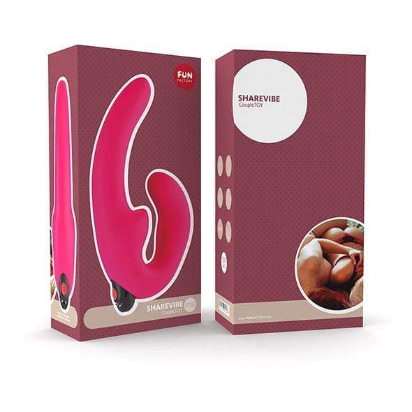 Fun Factory - ShareVibe Double Vibrating Dildo  (Pink) Couple's Massager (Vibration) Rechargeable Durio Asia